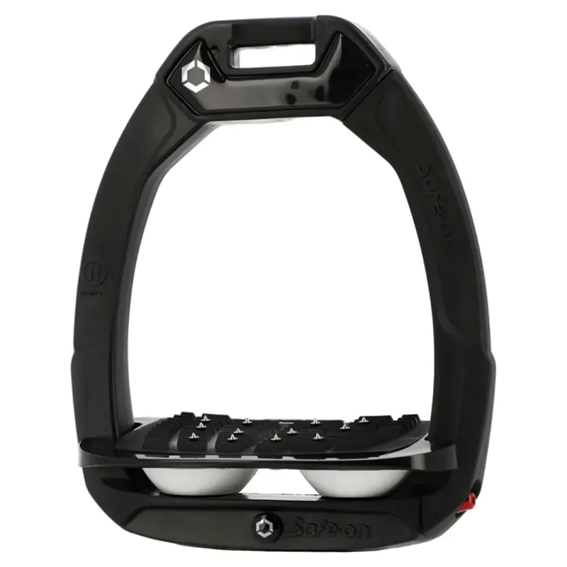 Flex-On Safe-On Ultra Grip Safety Stirrups - Black/Black/White