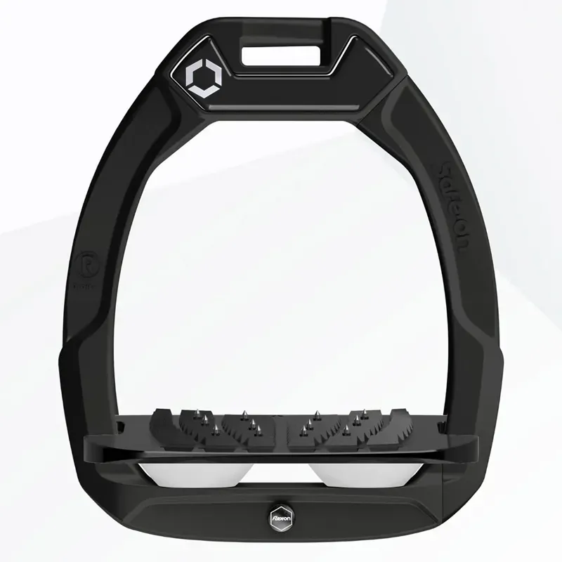 Flex-On Safe-On Ultra Grip Safety Stirrups - Black/Black/White-1