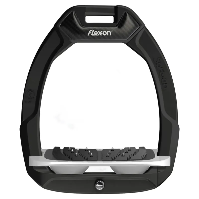 Flex-On Safe-On Ultra Grip Safety Stirrups - Black/Grey/Grey/Carbon-1