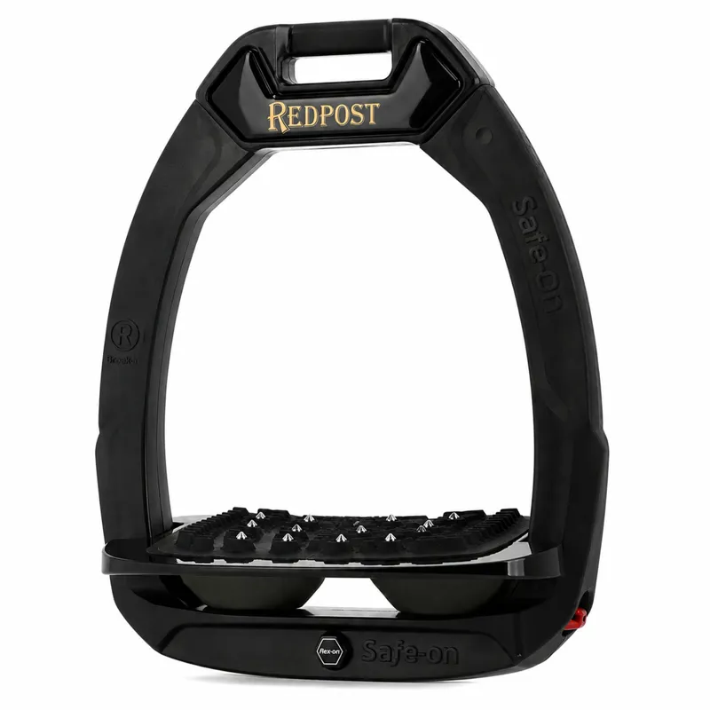 Flex-on Safe-on Ultra Grip Safety Stirrups - Redpost/Black/Black/Black