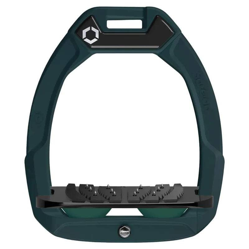 Flex-On Safe-On Ultra Grip Stirrups - Dark Green/Black/Dark Green
