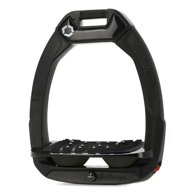 Flex-On Safe-On Ultra Grip Safety Stirrups - Black/Black/Black