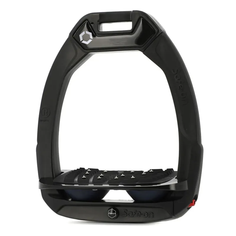 Flex-On Safe-On Ultra Grip Safety Stirrups - Black/Black/Navy