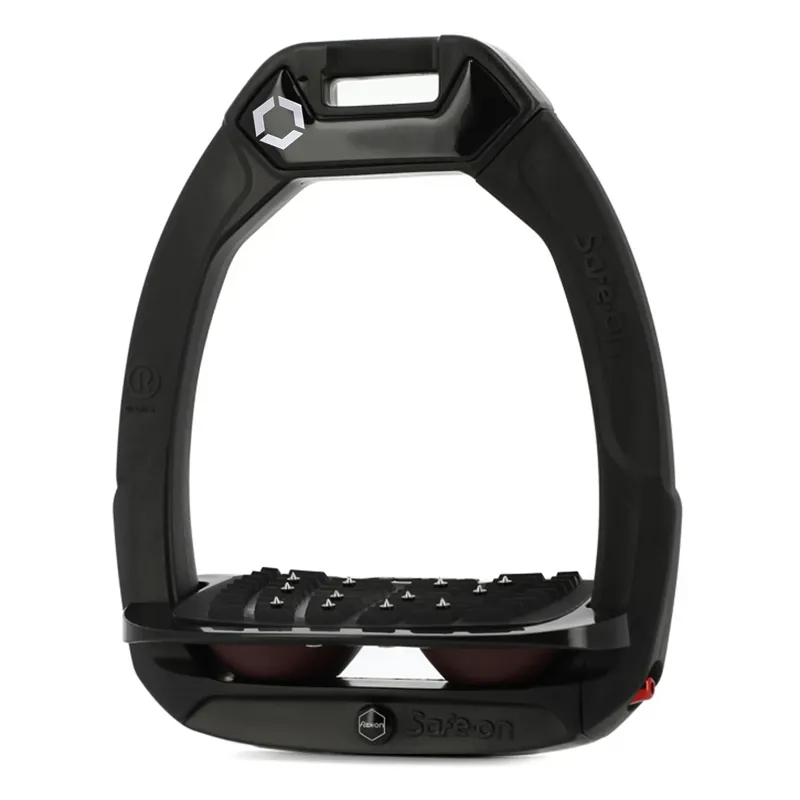 Flex-On Safe-On Ultra Grip Safety Stirrups - Black/Black/Plum