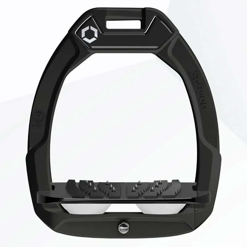 Flex-On Safe-On Ultra Grip Safety Stirrups - Black/Black/White