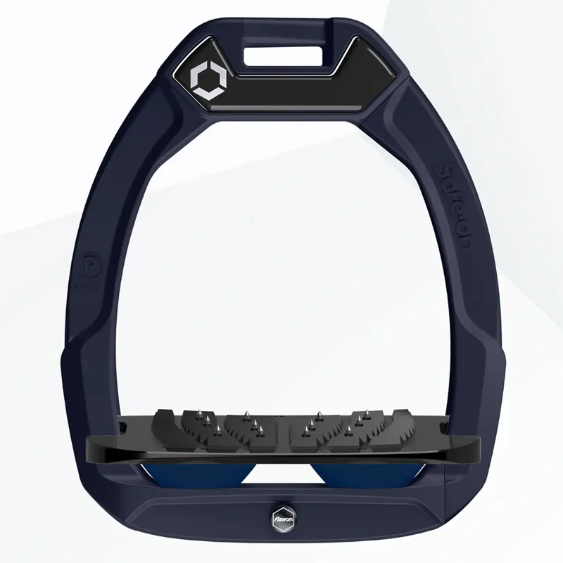Flex-On Safe-On Ultra Grip Safety Stirrups - Navy/Black/Navy