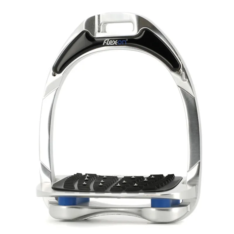 Flex-On Aluminium Ultra Grip Stirrup Irons - Aluminium/Blue