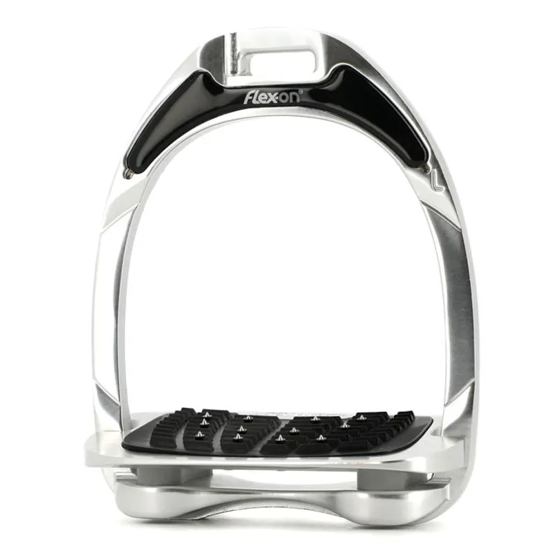 Flex-On Aluminium Ultra Grip Stirrup Irons - Aluminium/Grey