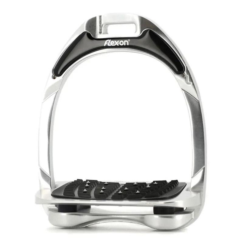 Flex-On Aluminium Ultra Grip Stirrup Irons - Aluminium/Black