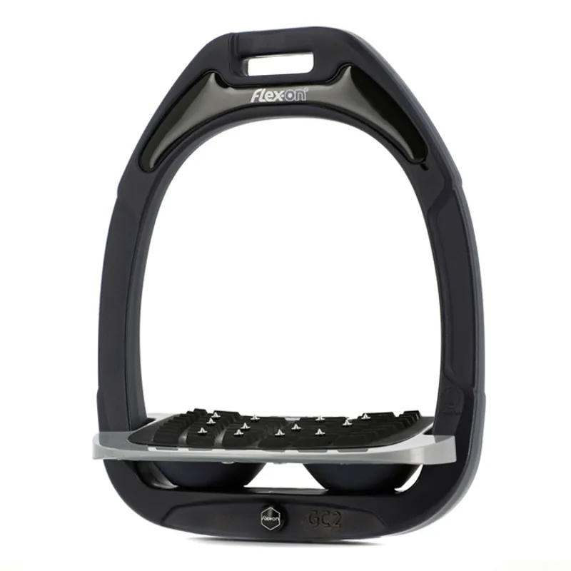 Flex-On Green Composite Ultra Grip Stirrups - Navy/Grey/Navy