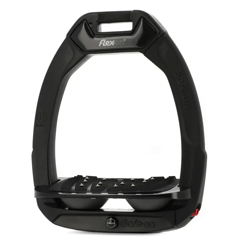 Flex-On Safe-On Ultra Grip Safety Stirrups - Black/Black/Dark Grey