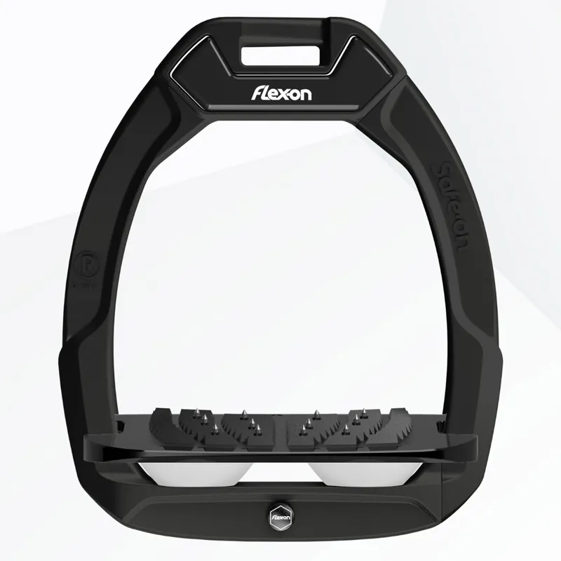 Flex-On Safe-On Ultra Grip Safety Stirrups - Black/Black/White-1