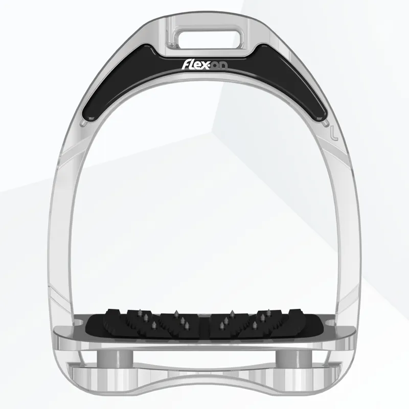 Flex-On Aluminium Ultra Grip Stirrup Irons - Aluminium/Grey-1