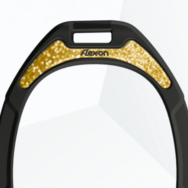 Flex-On Green Composite Glitter Stirrup Magnets - Gold-1