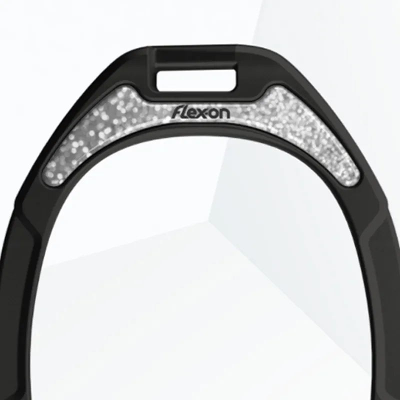 Flex-On Green Composite Stirrup Magnets - Silver Glitter-1
