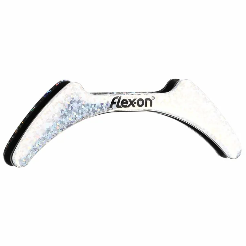 Flex-On Green Composite Stirrup Magnets - Silver Glitter