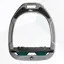 Flex-On Green Composite Ultra Grip Stirrups - Silver Grey/Black/Green