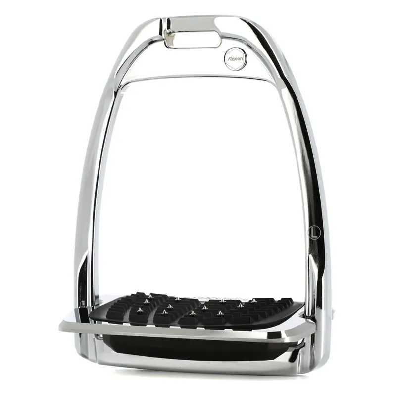 Flex-On Hunter H Ultra Grip Stirrups - Silver/Black