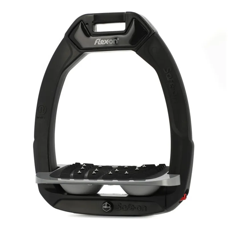 Flex-On Safe-On Ultra Grip Safety Stirrups - Black/Grey/Grey
