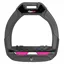 Flex-On Safe-On Junior Safety Stirrups - Dark Grey/Black/Pink