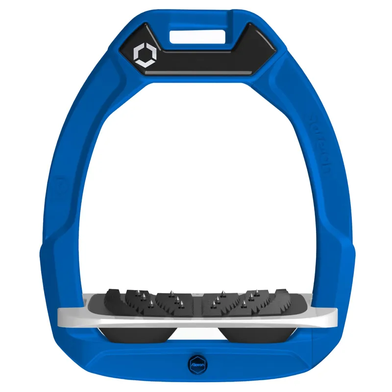 Flex-On Safe-On Ultra Grip Safety Stirrups - Blue/Grey/Black