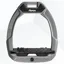 Flex-On Safe-On Ultra Grip Safety Stirrups - Silver Grey/Black/Black