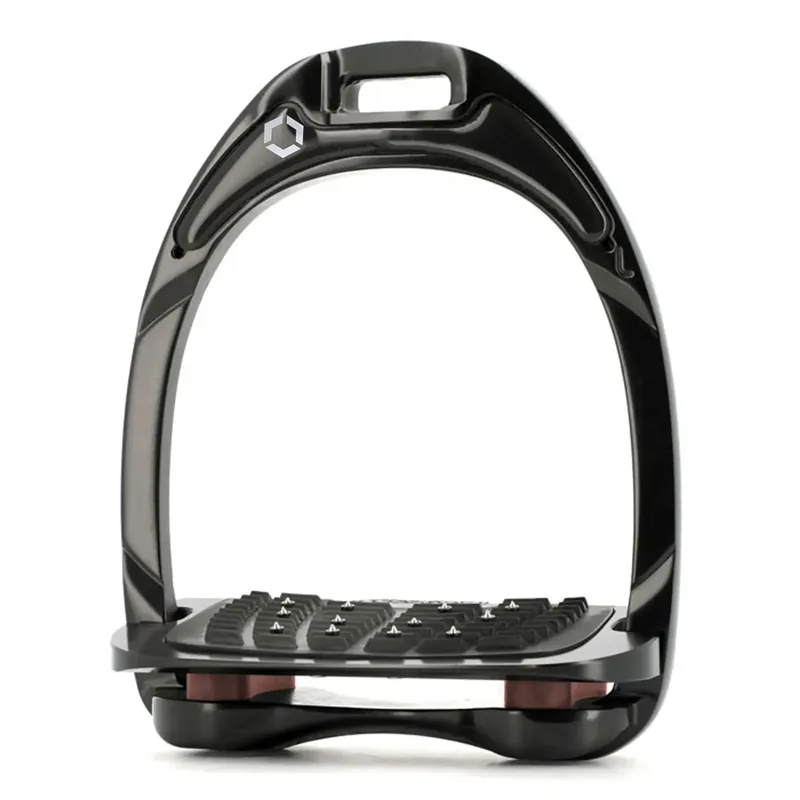 Flex-On Aluminium Ultra Grip Stirrup Irons - Black/Chocolate