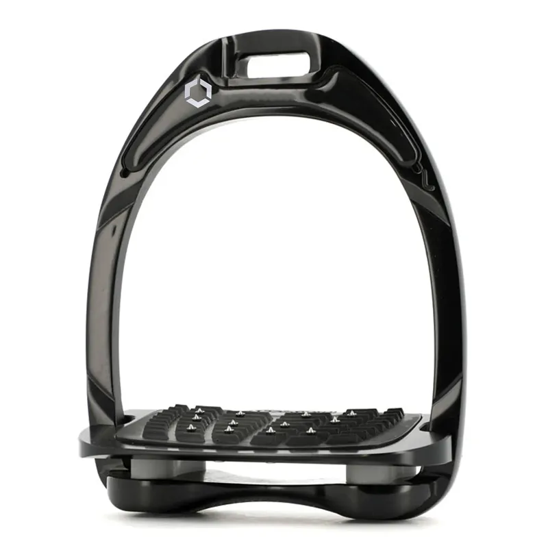 Flex-On Aluminium Ultra Grip Stirrup Irons - Black/Grey