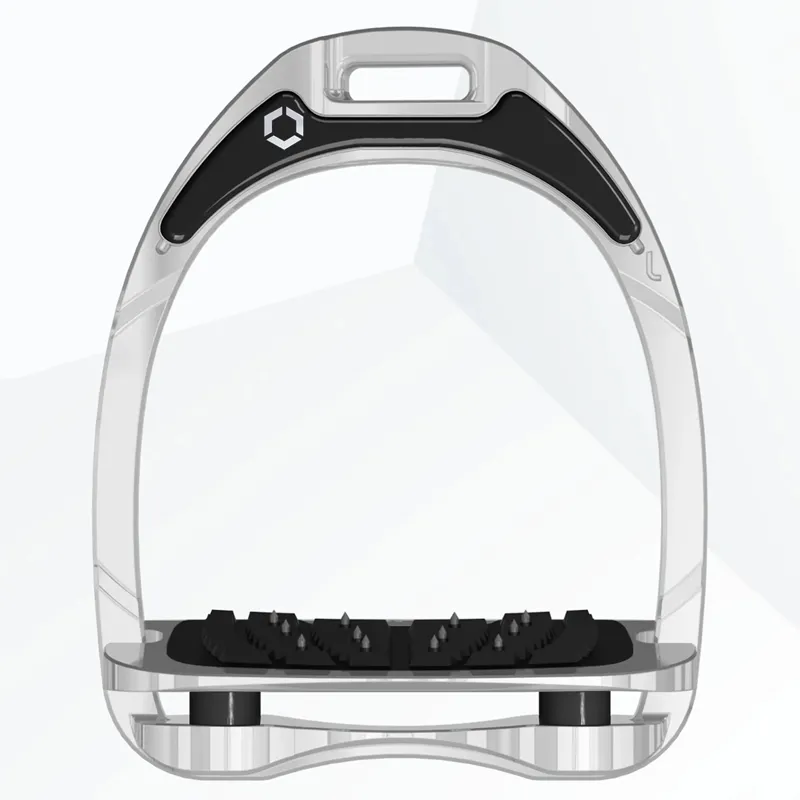 Flex-On Aluminium Ultra Grip Stirrup Irons - Aluminium/Black-1