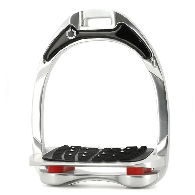Flex-On Aluminium Ultra Grip Stirrup Irons - Aluminium/Red