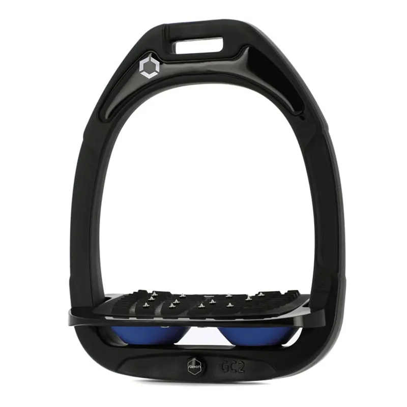 Flex-On Green Composite Ultra Grip Stirrups - Black/Black/Dark Blue