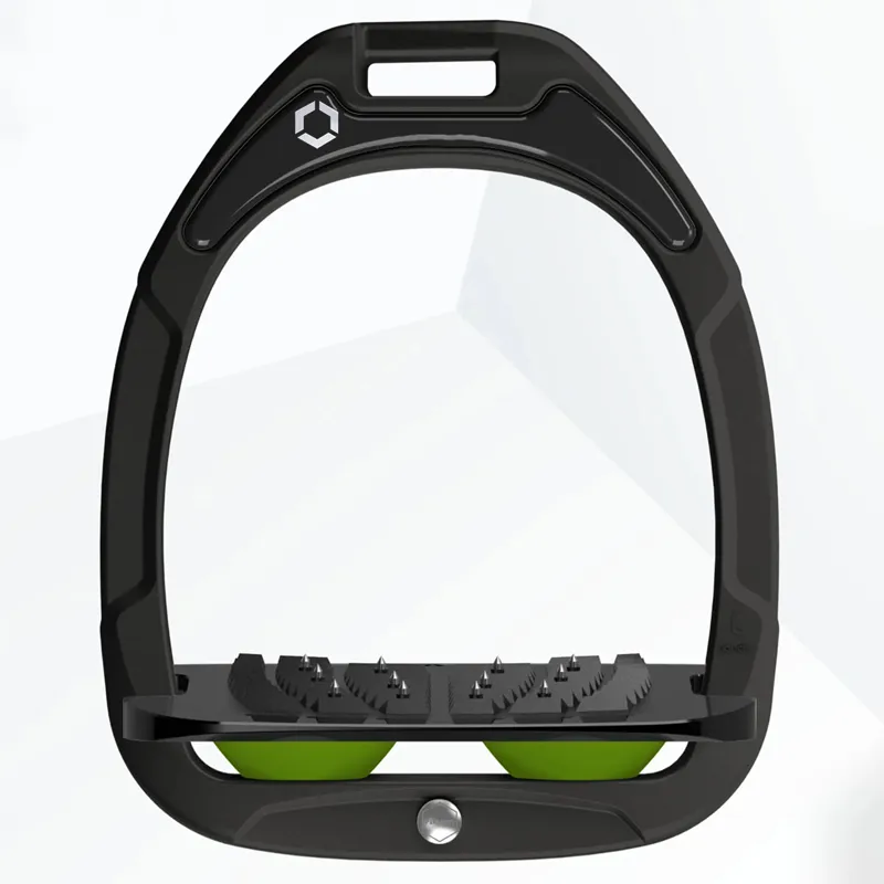 Flex-On Green Composite Ultra Grip Stirrups - Black/Black/Green