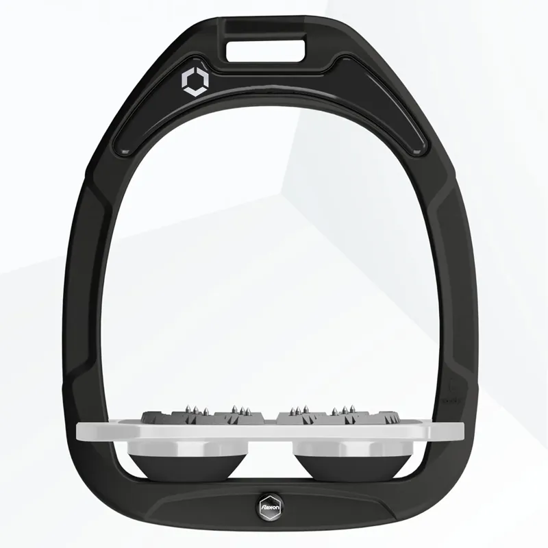 Flex-On Green Composite Ultra Grip Stirrups - Black/Grey/Black