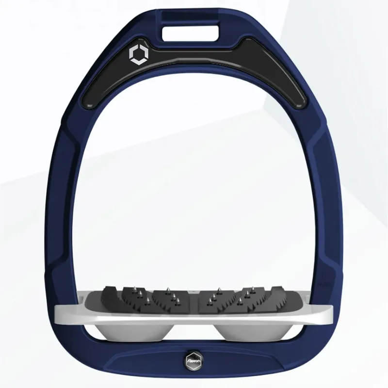 Flex-On Green Composite Ultra Grip Stirrups - Navy/Grey/Grey