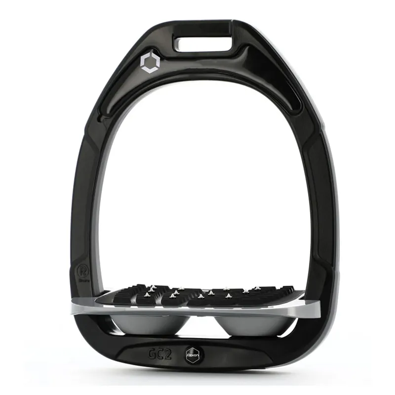 Flex-On Green Composite Ultra Grip Stirrups - Black/Grey/Grey-1