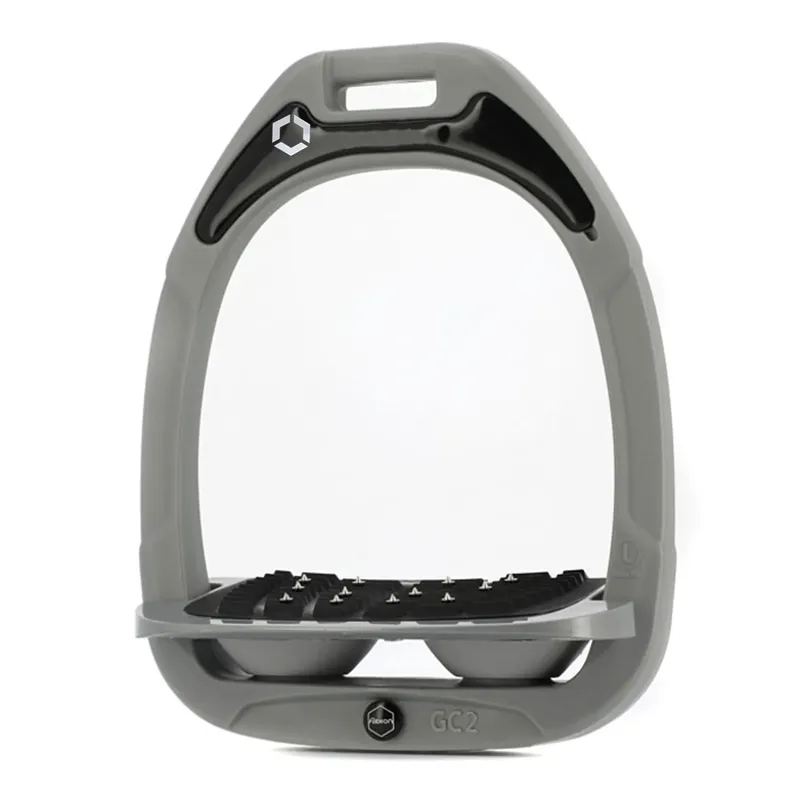 Flex-On Green Composite Ultra Grip Stirrups - Silver Grey/Grey/Grey-1