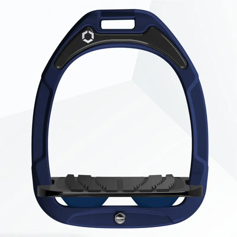 Flex-On Green Composite Grip Stirrups - Navy/Black/Navy