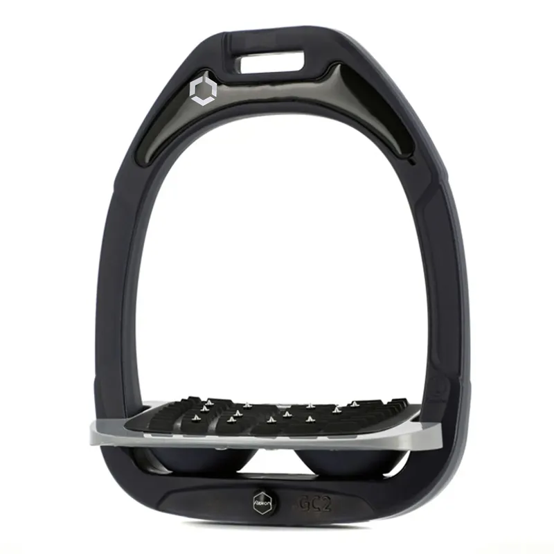 Flex-On Green Composite Ultra Grip Stirrups - Navy/Grey/Navy