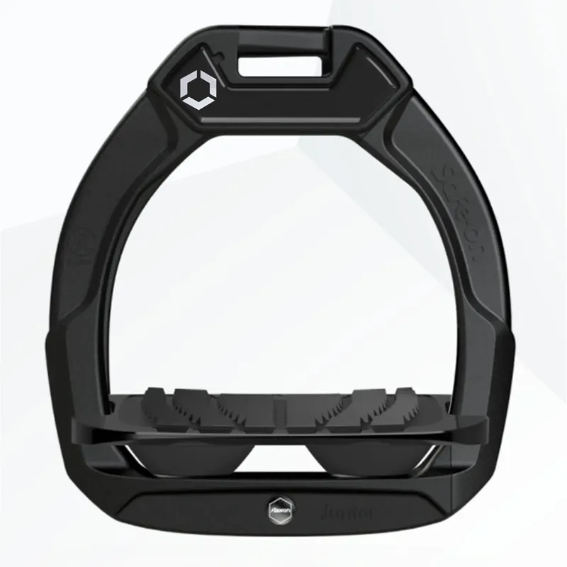 Flex-On Safe-On Junior Safety Stirrups - Black/Black/Black
