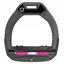 Flex-On Safe-On Junior Safety Stirrups - Dark Grey/Black/Pink