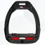 Flex-On Safe-On Ultra Grip Safety Stirrups - Black/Black/Red