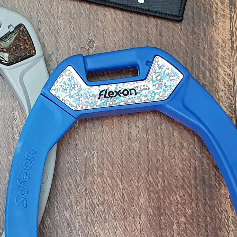 Flex-On Safe-on Glitter Stirrup Magnets - Silver-2