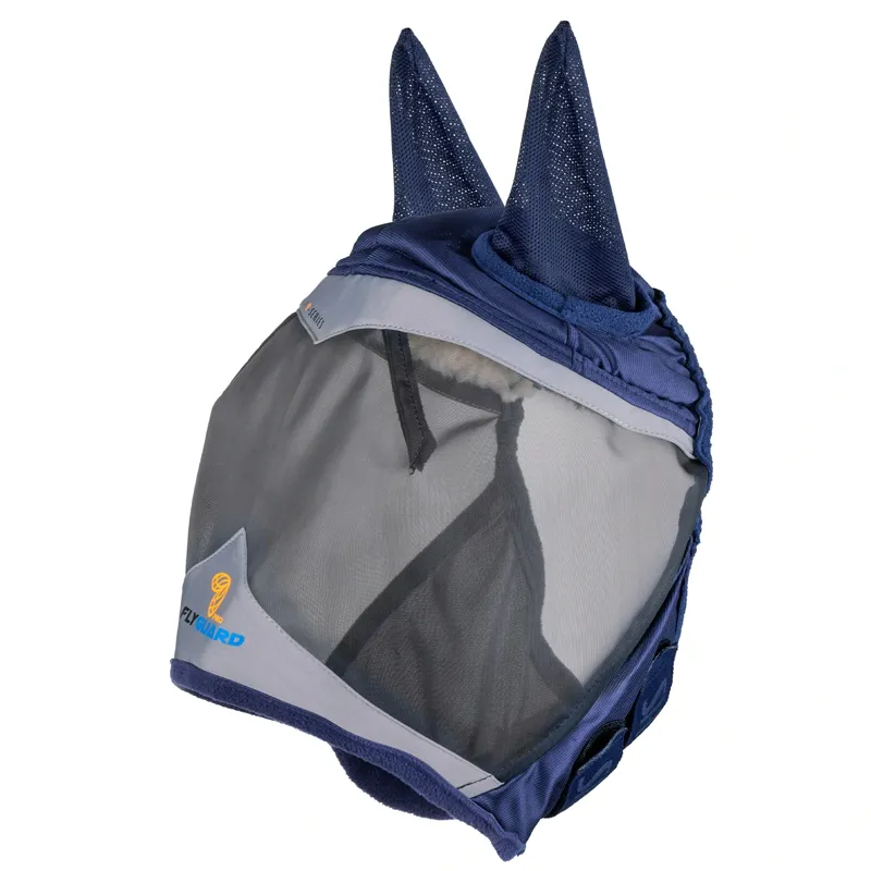 Shires FlyGuard Pro Fine Mesh Fly Mask with Ears - Navy-1