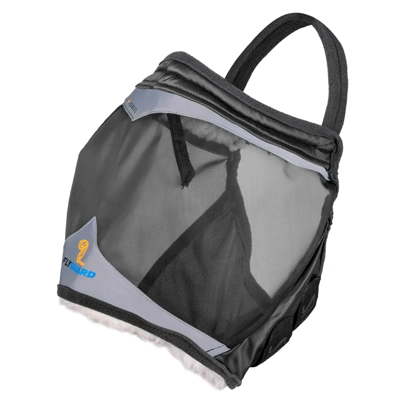 Shires FlyGuard Pro Fine Mesh Earless Fly Mask - Jet-1