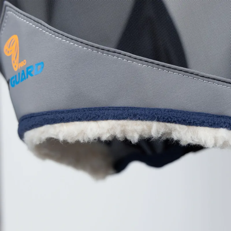 Shires FlyGuard Pro Fine Mesh Earless Fly Mask - Navy-3