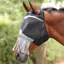 Shires FlyGuard Pro Fine Mesh Fly Mask with Nose Fringe - Jet