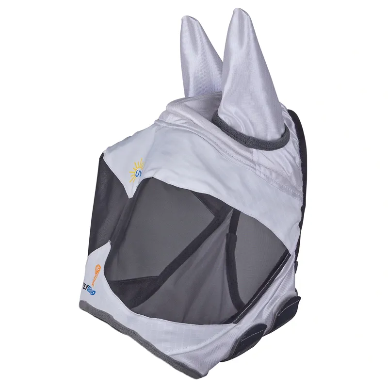 Shires FlyGuard Pro Sun Shade Fly Mask with Ears - White-1