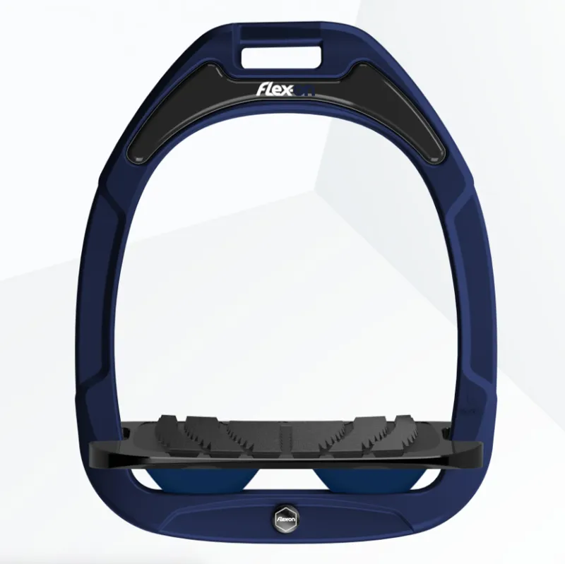 Flex-On Green Composite Grip Stirrups - Navy/Black/Navy