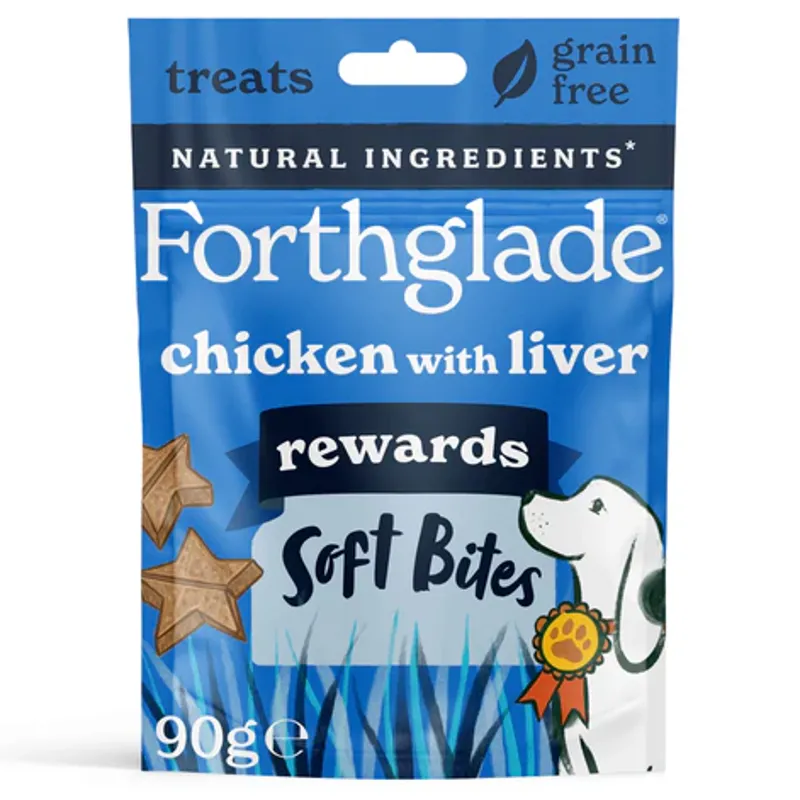 Forthglade Rewards Natural Soft Bite Dog Treats - Chicken with Liver
