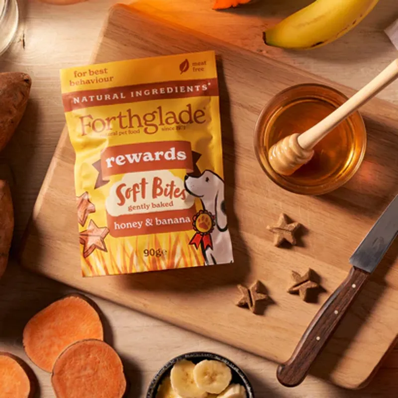 Forthglade Rewards Natural Soft Bite Dog Treats - Honey and Banana-2